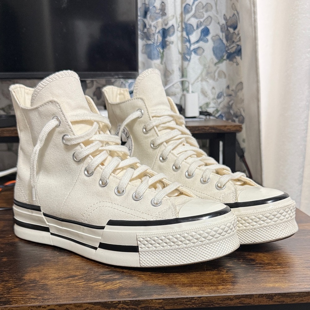 Converse High-Top Sneakers in Cream